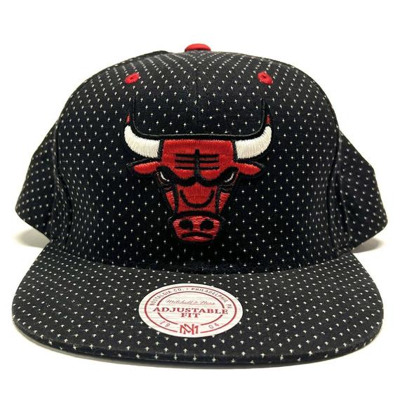 Mitchell & Ness Other - Chicago Bulls Mitchell and Ness Snapback Hat Rare Dotted Pattern All Over
